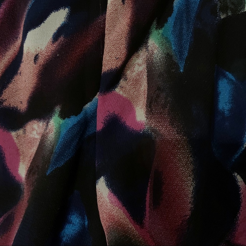 LUCCA COUTURE β’ Purple & Blue Watercolor Long Sleeve Romper - Picture 3 of 11
